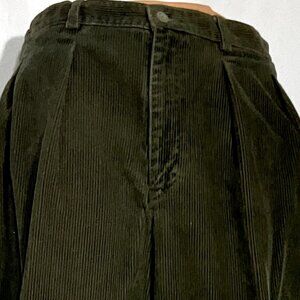 Savane International Sz 38 Mens Corduroy Pants Pleated Front